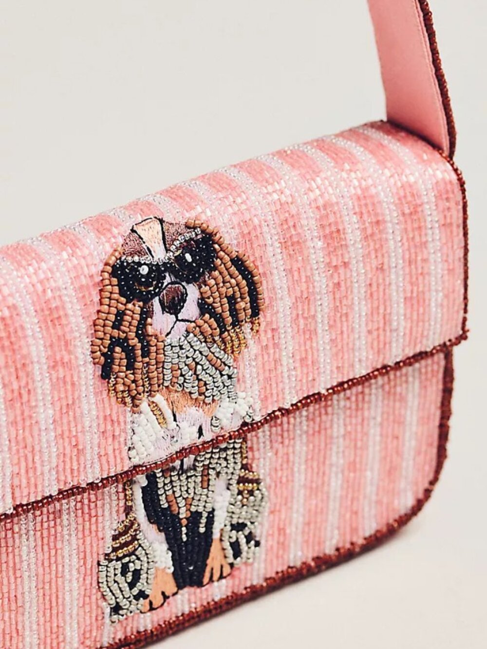Anthropologie Fiona: Animal Edition COCKER SPANIEL Beaded Bag NWT dog lover NEW